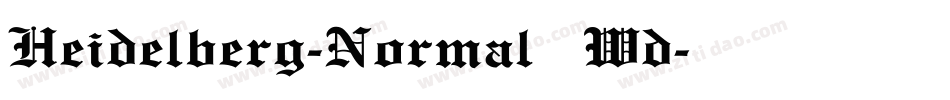 Heidelberg-Normal Wd字体转换